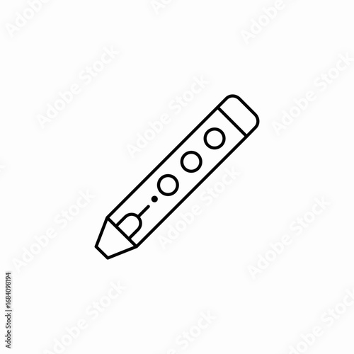 recorder instrument icon sign vector