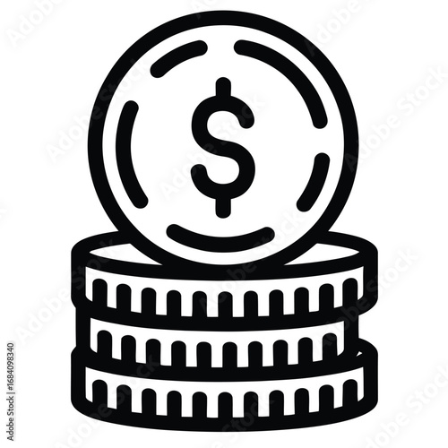 Stack of Coins A Financial Success Icon