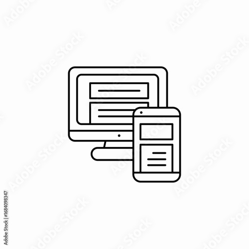 responsive design icon sign vector
