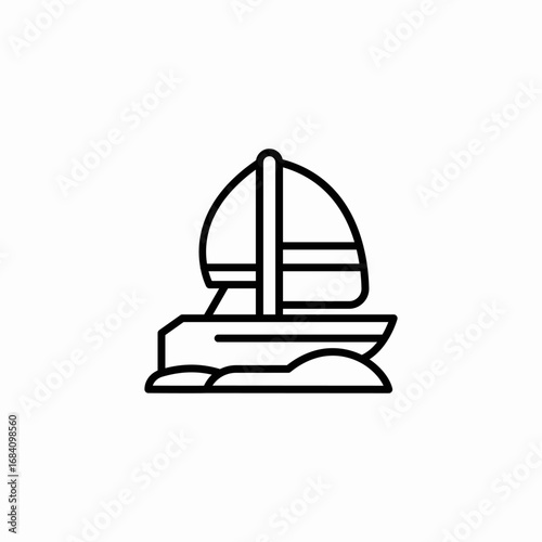 sailboat ship icon sign vector