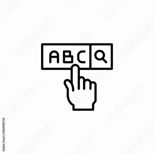 search box icon sign vector