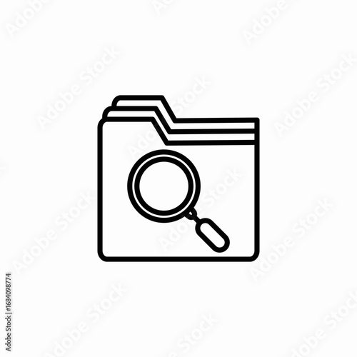 search folders icon sign vector
