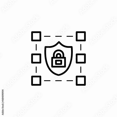 security protection icon sign vector