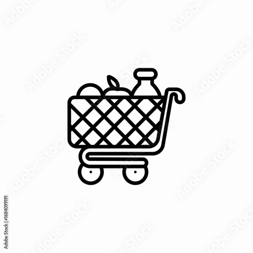 shopping cart icon sign vector