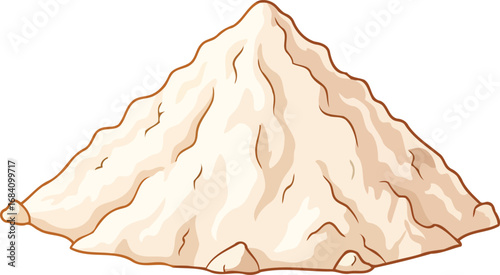 creamy beige powder pile a detailed illustration of fine granular substance
