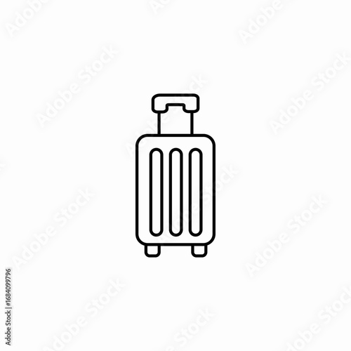 suitcase travel icon sign vector