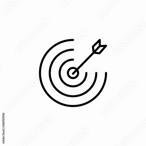 target reached icon sign vector