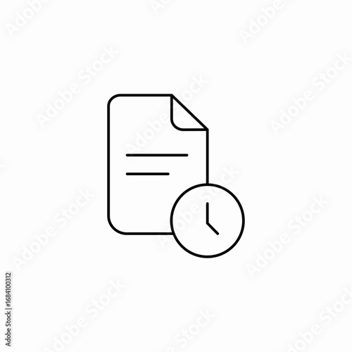 time document icon sign vector