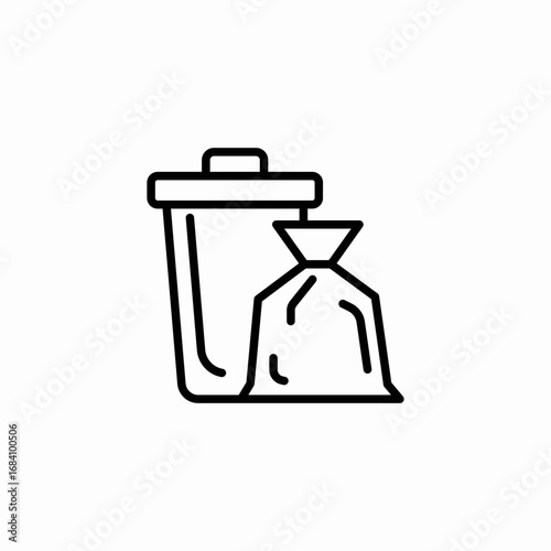 trash can icon sign vector