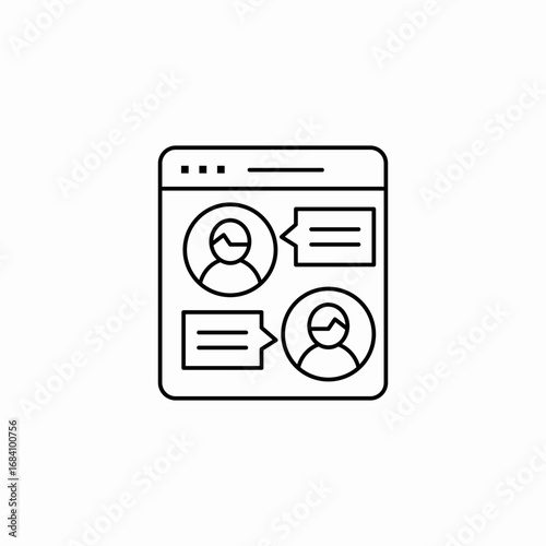 user profile icon sign vector