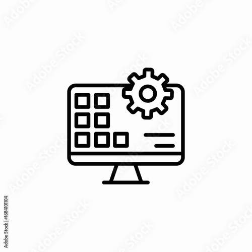 website settings icon sign vector