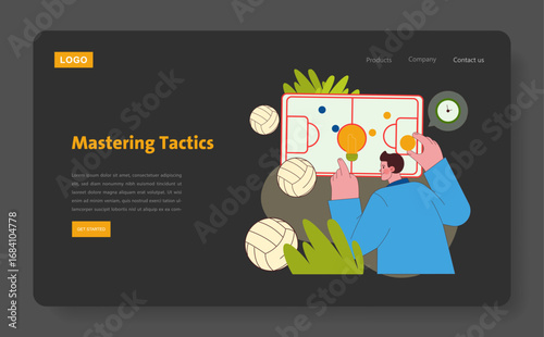 Strategy Planning Concept with Soccer Tactics Board