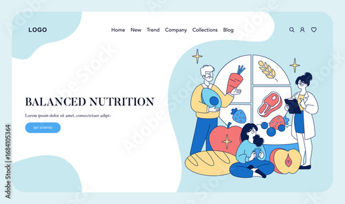 Balanced Nutrition Concept with Diverse Food Choices