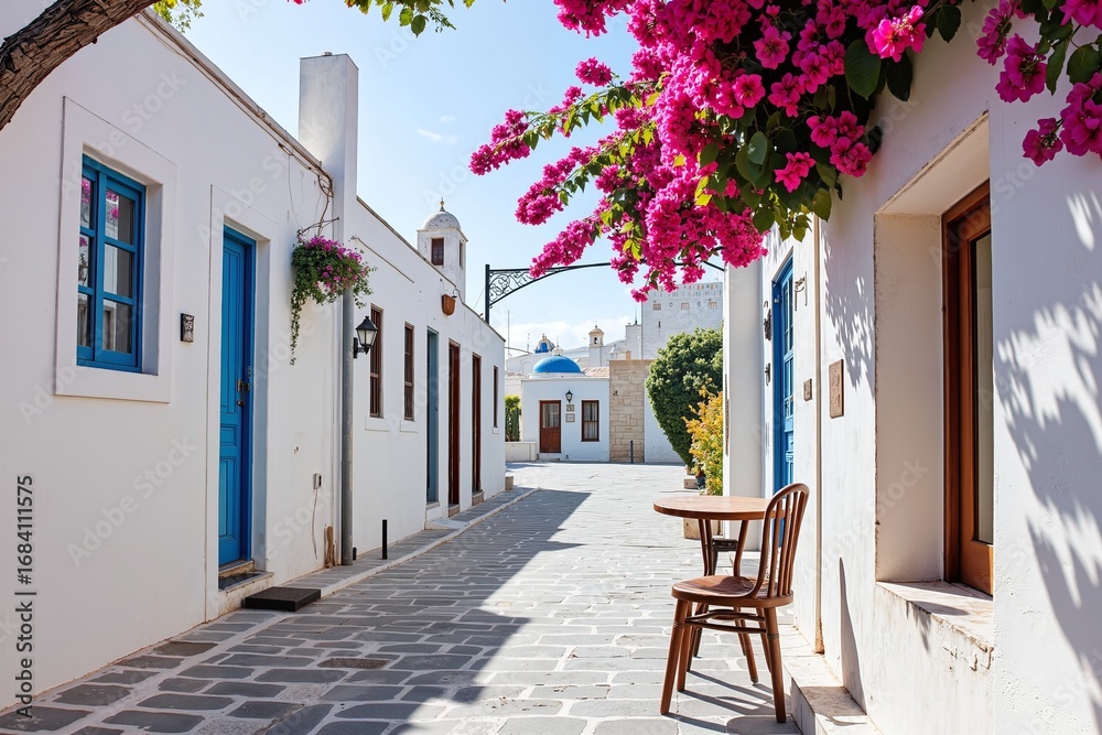 Fototapeta premium Cycladic Alleyway Charm