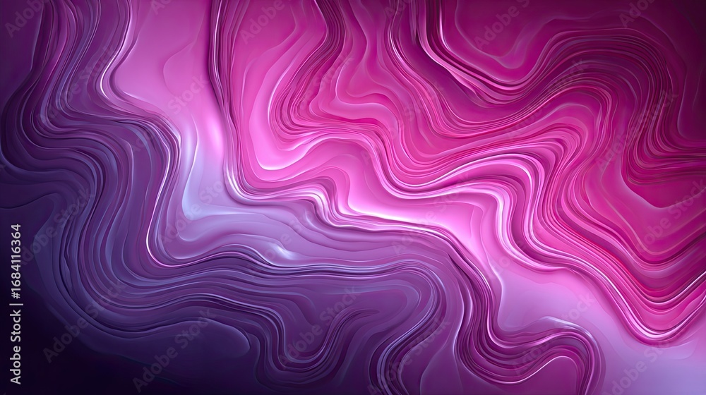Fototapeta premium Abstract flowing paint swirls in vibrant purples and pinks
