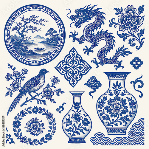 Chinese Blue and White Porcelain Design