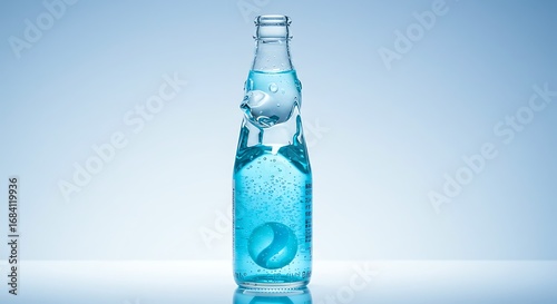 Japanese ramune soda with glass marble
