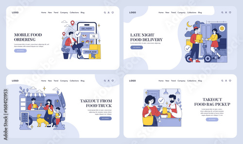 Food Delivery and Takeout Concept Vector Illustration