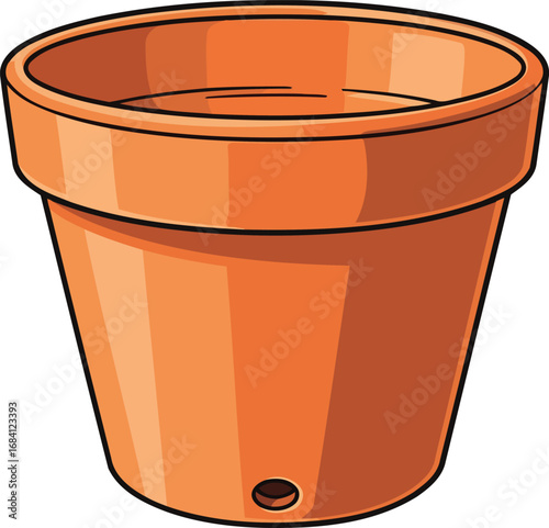 empty terracotta flower pot, gardening supplies, home decor, planting season