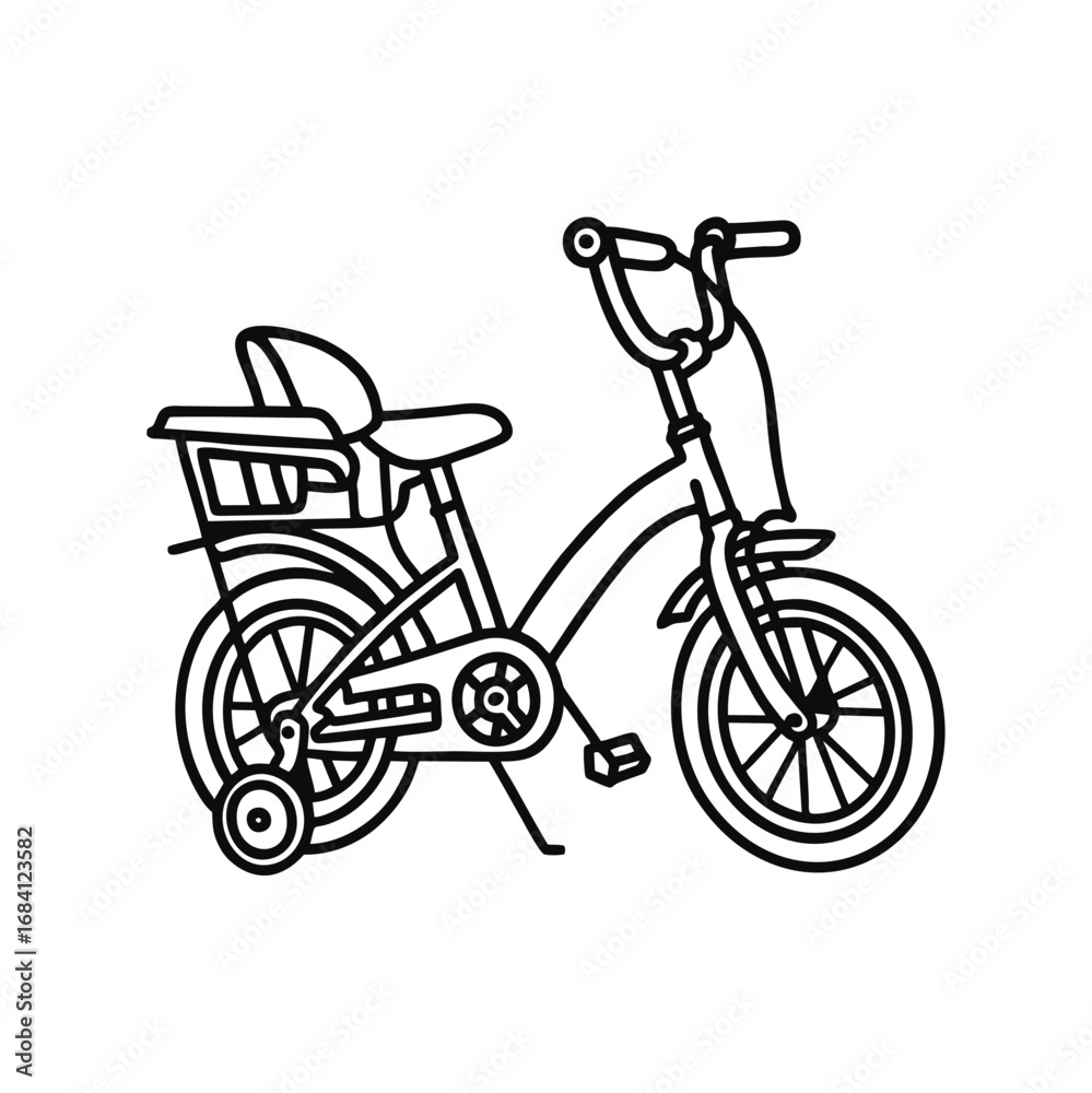 Obraz premium Childrens Bicycle Drawing