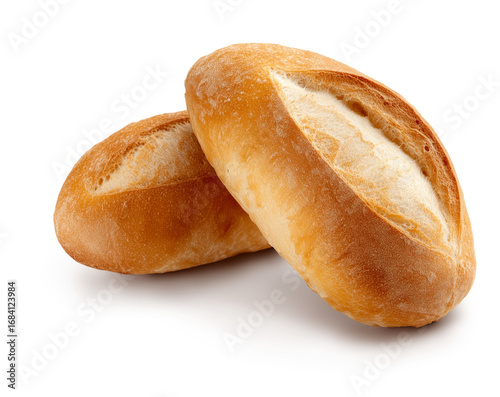 Dois pãozinhos isolado em fundo transparente