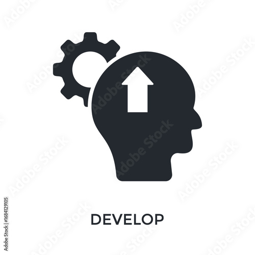 Develop Icon Glyph Style. Vector Illustration For Graphic Design