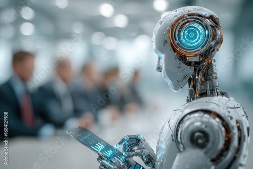 Robot Technology in Business Meeting with Human Elements Surrounding