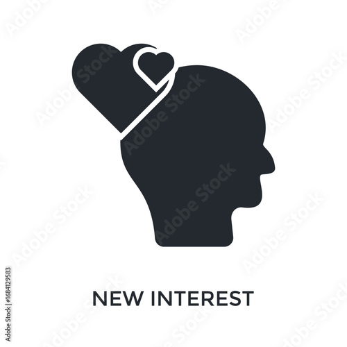 New Interest Icon Glyph Style. Vector Illustration For Graphic Design