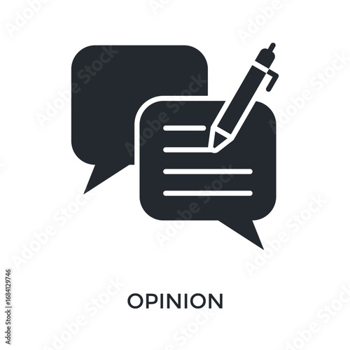 Opinion Icon Glyph Style. Vector Illustration For Graphic Design