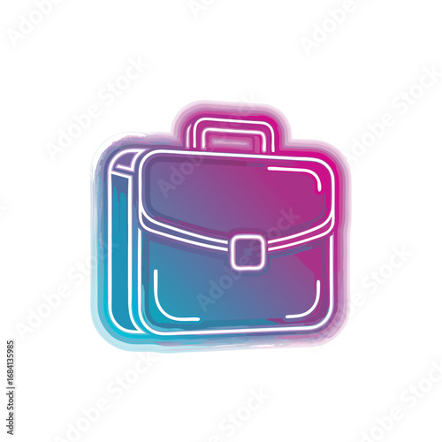 A stylish, glowing briefcase representing business and professional success