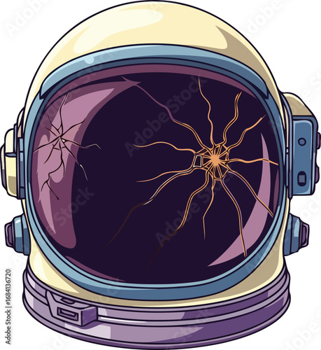 shattered space helmet a visors broken cosmic dream