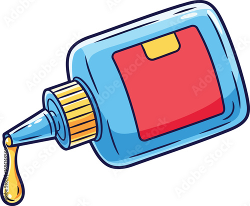 dripping glue bottle cartoon adhesive for arts and crafts