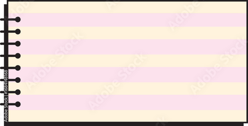 Cute Pink Striped Notepad