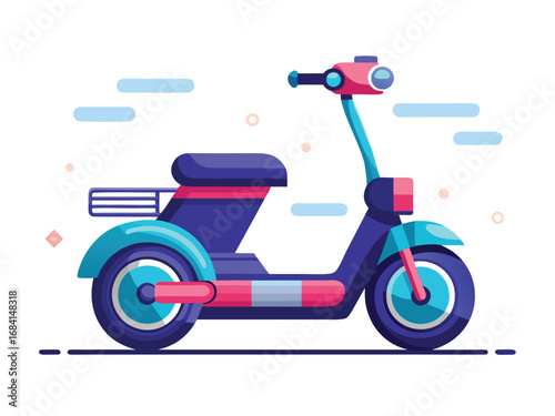 Modern electric scooter design with futuristic ai power capabilities for urban commuting