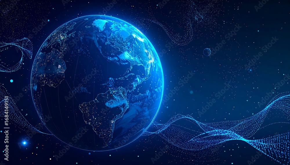 Fototapeta premium Earth in space, digital art