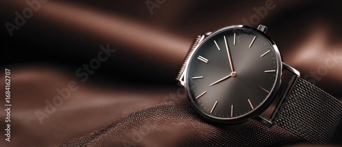 Wallpaper Mural Elegant Wristwatch on a Silky Background Torontodigital.ca