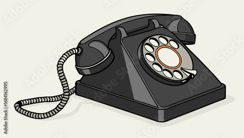 Vintage Rotary Dial Telephone.
