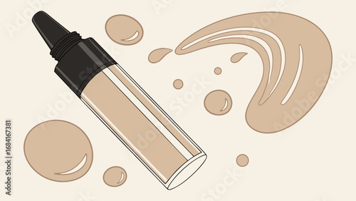 Foundation Makeup Illustration.