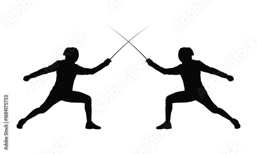 fencing duel silhouette
