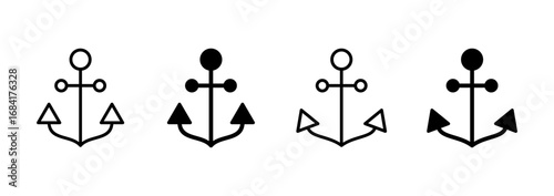 Anchor icon vector. Anchor sign and symbol. Anchor marine icon.