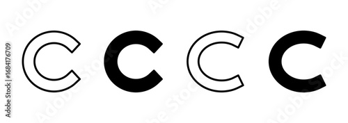 Copyright icon vector. copyright sign and symbol
