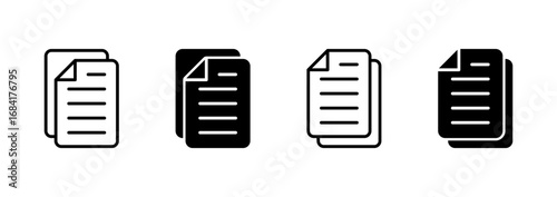 Document icon vector. Paper sign and symbol. File Icon