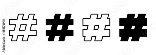 Hashtag icon vector. hashtag sign and symbol
