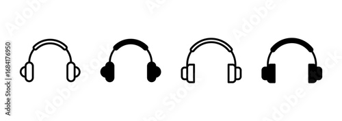 Headphone icon vector. Headvector sign and symbol