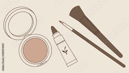 Beauty Essentials A Collection of Makeup Items.