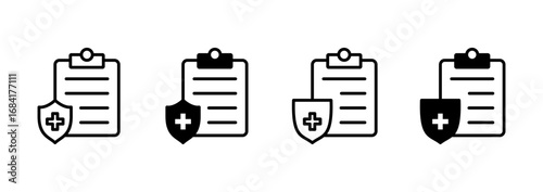 Medical insurance icon vector. health insurance sign and symbol