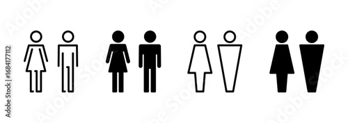 Man and woman icon vector. male and female sign and symbol. Girls and boys