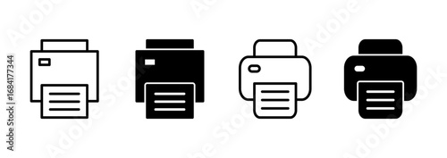 Print icon vector. printer sign and symbol