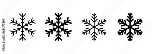 Snow icon vector. snowflake sign and symbol