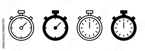 Stopwatch icon vector. Timer sign and symbol. Countdown icon. Period of time